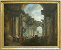 Vue de la Grande Galerie du Louvre en ruine, image 3/3