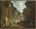 Vue imaginaire de la Grande Galerie du Louvre en ruines, image 1/3