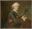 Le Jeune homme au violon.Charles Théodose Godefroy (1718-1796), fils aîné du joaillier Charles Godefroy., image 1/4