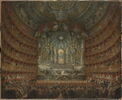 Fête musicale donnée par le cardinal de La Rochefoucauld au théâtre Argentina à Rome, le 15 juillet 1747, à l'occasion du mariage du Dauphin, fils de Louis XV, avec Marie-Josèphe de Saxe, image 1/10