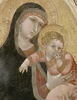La Vierge et l'Enfant ; dans le médaillon trilobé à l'intérieur du gâble, Le Calvaire, image 6/9