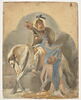 Femmes vêtues à l'antique dansant. Au verso : saint Martin à cheval partageant son manteau, image 2/2