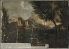 Paysage avec maisons et personnages, image 1/2