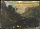 Paysage avec rivière, pont, rochers et personnages, image 1/3