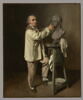 Antoine Houdon dans son atelier modelant le buste de Bonaparte, image 1/4
