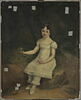 Portrait de petite fille, en robe blanche, image 1/2
