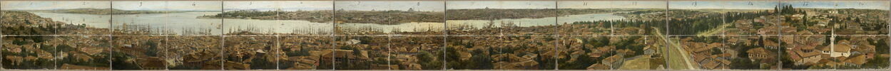 Panorama de Constantinople.  Notice chapeau, image 1/5
