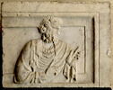 Prophète ou apôtre barbu, de profil à droite, la tête inclinée vers la gauche, levant les deux mains, image 3/6