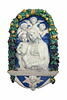 La Vierge et l'Enfant avec trois chérubins, encadrement cintré orne de fruits et de feuillages, image 1/2