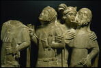 Groupe de personnages en costume civil (scène de réconciliation ?), image 4/5