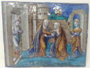 Plaque rectangulaire : La Visitation, d'une série de deux sur la Vie de la Vierge (MR 2538), image 1/2