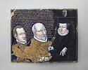 Plaque : Catherine de Médicis et deux hommes, image 1/2