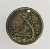 Médaille : Claude Expilly / un oiseau sur un arbre mort, image 2/2