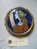 Fond de plat (coupe ?) rond à bord rogné: profil gauche de femme en buste, image 3/5
