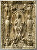 Plaque de reliure : Christ en majesté entouré des symboles des évangélistes., image 5/6