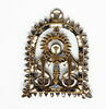 Insigne de confrérie du saint Sacrement : médaillon en forme de tabernacle entouré de flammes, image 1/3