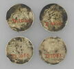 Quatre plaques rondes : la décollation de saint Jean Baptiste ; saints Pierre et Paul ; saint Georges ; un martyr, image 2/2