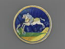 Plaque ou disque circulaire : saint Georges terrassant le dragon, image 1/3