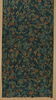 Tissu de laine à gros point, imitant la tapisserie, décoré de fleurs et feuillages, à dominante bleu-vert, image 1/6