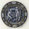 Assiette : Le Péché originel, Scène de la Genèse, d'un ensemble de deux assiettes (OA 6191), image 1/2