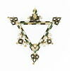 Pendentif : cadre triangulaire en or émaillé, image 1/2