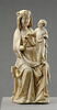 Statuette : Vierge à l'Enfant trônant, tenant une rose, image 1/4