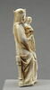 Statuette : Vierge à l'Enfant trônant, tenant une rose, image 2/4