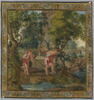 Enfants bêchant et fauchant, d'une tenture des Enfants jardiniers, image 2/12