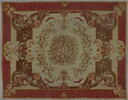 Tapis ras rectangulaire à décor de médaillon central fleuri, image 1/14