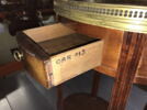 Guéridon ovale à quatre pieds avec entre-jambes, image 4/9