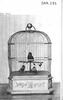 Boîte à musique : petite cage enfermant trois oiseaux chanteurs, image 2/2