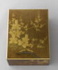 Grande boîte de forme rectangulaire : feuilles et fleur avec un plateau à l'intérieur, image 4/11
