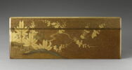 Grande boîte de forme rectangulaire : feuilles et fleur avec un plateau à l'intérieur, image 9/11
