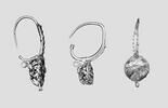 Boucle d'oreille avec croix hérissée de globules, image 8/8