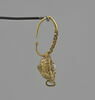 Boucle d'oreille avec croix hérissée de globules, image 2/8