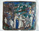 Plaque : La Montée au Calvaire dans un grand paysage, d'un ensemble de douze plaques, image 2/3