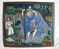 Plaque : Saint Christophe, d'un ensemble de douze plaques, image 2/3