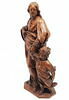 Groupe sculpté : saint Joseph et l'Enfant Jésus, en bois fruitier, image 5/5