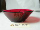 Coupelle en verre rouge (d'une paire), image 3/4