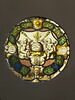 Rondel polychrome au chiffre et aux emblèmes d'Henri II, exécuté pour le château d'Écouen, image 1/2