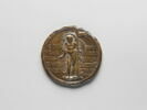 Médaille : le Christ debout tenant sa croix / un sacrifice dans un temple, image 1/2