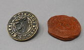 Matrice de sceau ronde avec un tirage en cire rouge :  Guillaume de Calveto, clerc, image 1/3