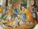 Coupe ronde godronnée : armoiries ; Samuel sacrant David, image 2/15