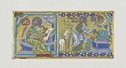 Plaque d'une croix (bras dextre) : saint Marc, le sacrifice d'Isaac par Abraham, image 1/5