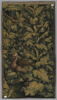 Fragment de tapisserie à décor de grande feuilles avec un dindon, image 2/8