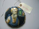 Ombilic d'un plat rond polychrome : saint Jérome, image 3/4