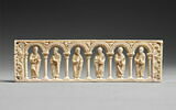 Plaque provenant d'un autel portatif : les saints Pierre, Paul, André, Jacques, Jean et Thomas, image 2/7