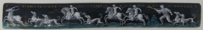 Plaque : La Chasse au cerf, d'un ensemble de trois plaques, Chasses (MR 2562 à MR 2564), image 1/4
