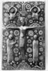Plat de reliure ou plaque de châsse : Crucifixion avec figure d'applique du Christ couronné, image 3/3