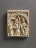 Partie d'un feuillet gauche d'un diptyque : la Vierge glorieuse, saint Jean Baptiste et deux donateurs, image 1/2